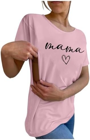 Womens Short Sleeve T-Shirts Loose Fit Classic Casual Crew Neck Print Shirts Graphic Trendy Comfortable Tops
