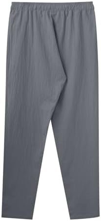 Men Pants Chino Cargo Pants Fashion Cotton Linen Casual Trousers Flat Front Pants Summer Wicking Indoor Outdoor