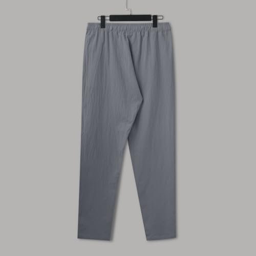 Men Pants Chino Cargo Pants Fashion Cotton Linen Casual Trousers Flat Front Pants Summer Wicking Indoor Outdoor