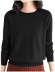 Women's Casual Crew Neck Solid Color Pullover Sweater Half Zipper Sweater Men